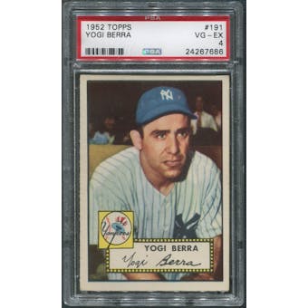1952 Topps Baseball #191 Yogi Berra PSA 4 (VG-EX)