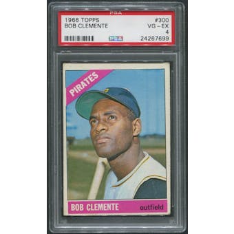 1966 Topps Baseball #300 Roberto Clemente PSA 4 (VG-EX)