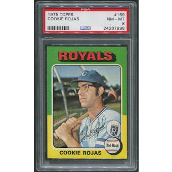 1975 Topps Baseball #169 Cookie Rojas PSA 8 (NM-MT)