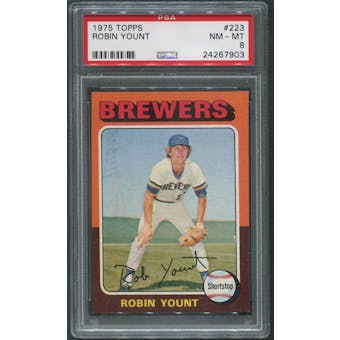 1975 Topps Baseball #223 Robin Yount Rookie PSA 8 (NM-MT)