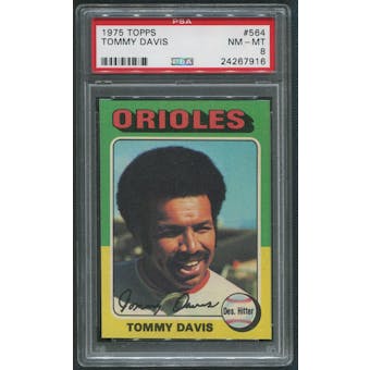 1975 Topps Baseball #564 Tommy Davis PSA 8 (NM-MT)