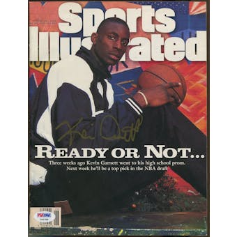 1995 Sports Illustrated Kevin Garnett Signed Auto PSA DNA