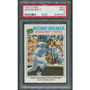 1977 Topps Baseball #231 George Brett Record Breaker PSA 9 (MINT)