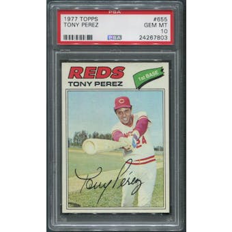 1977 Topps Baseball #655 Tony Perez PSA 10 (GEM MT)