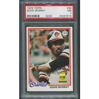 1978 Topps Baseball #36 Eddie Murray Rookie PSA 7 (NM)