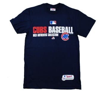 Chicago Cubs Majestic Navy Team Favorite Tee Shirt (Adult S)