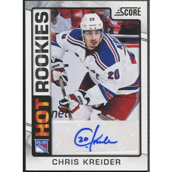 2012/13 Score #543 Chris Kreider Hot Rookie Auto