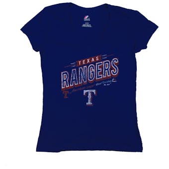 Texas Rangers Majestic Blue Season Of Memories Tee Shirt