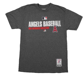 Los Angeles Angels Majestic Grey Team Favorite Tee Shirt (Adult S)