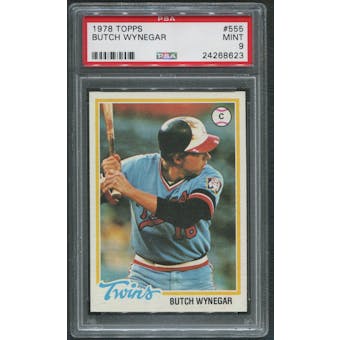 1978 Topps Baseball #555 Butch Wynegar PSA 9 (MINT)