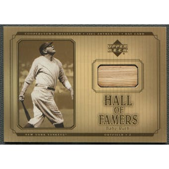 2001 Upper Deck Hall of Famers #BBR Babe Ruth Game Bat