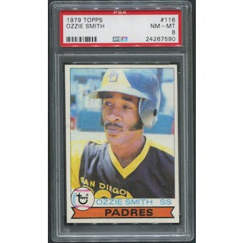 1979 Topps Baseball #116 Ozzie Smith Rookie PSA 8 (NM-MT)