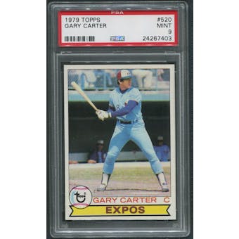 1979 Topps Baseball #520 Gary Carter PSA 9 (MINT)