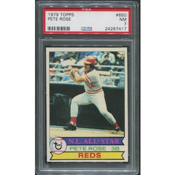 1979 Topps Baseball #650 Pete Rose PSA 7 (NM)