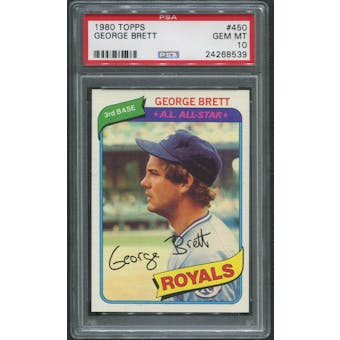 1980 Topps Baseball #450 George Brett PSA 10 (GEM MT)