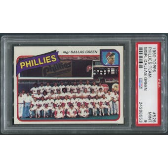 1980 Topps Baseball #526 Philadelphia Phillies Team Checklist PSA 9 (MINT)