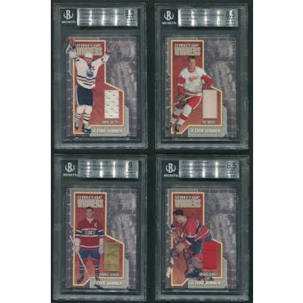 2001/02 BAP Ultimate Memorabilia Stanley Cup Winners Jersey 28 Card Set Gretzky Howe Plante