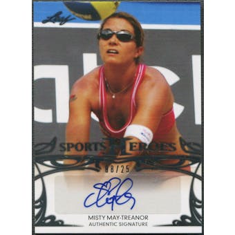 2013 Leaf Sports Heroes #BAMMT Misty May-Treanor Silver Auto #08/25