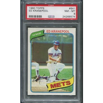 1980 Topps Baseball #641 Ed Kranepool PSA 8 (NM-MT)