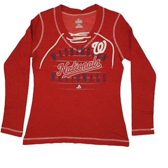 Washington Nationals Majestic Red Brink Of Victory Fleece (Womens S)