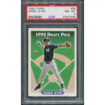 1993 Topps Baseball #98 Derek Jeter Rookie PSA 8 (NM-MT)
