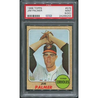 1968 Topps Baseball #575 Jim Palmer PSA 9 (MINT) (OC)
