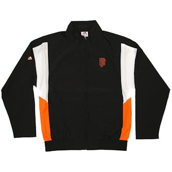 San Francisco Giants Majestic Black Call Maker Full Zip Lightweight Jacket (Adult S)