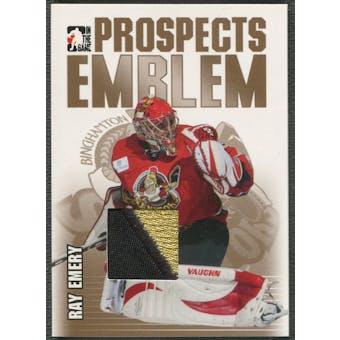 2004/05 ITG Heroes and Prospects #13 Ray Emery Rookie Gold Emblem /10