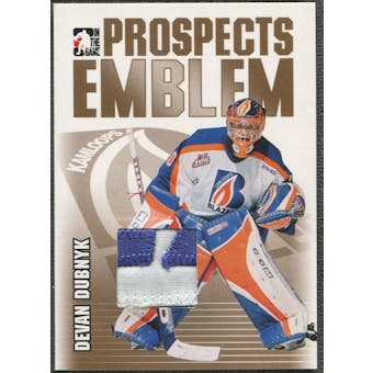 2004/05 ITG Heroes and Prospects #18 Devan Dubnyk Rookie Gold Emblem /10