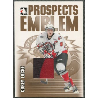 2004/05 ITG Heroes and Prospects #21 Corey Locke Rookie Gold Emblem /10