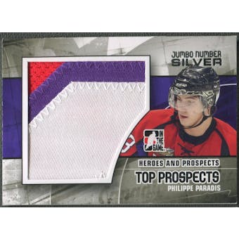 2010/11 ITG Heroes and Prospects #JM06 Philippe Paradis Top Prospects Jumbo Number Silver /3