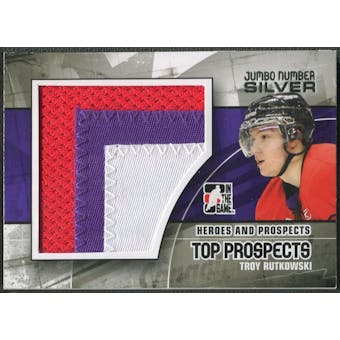 2010/11 ITG Heroes and Prospects #JM24 Troy Rutkowski Top Prospects Jumbo Number Silver /3