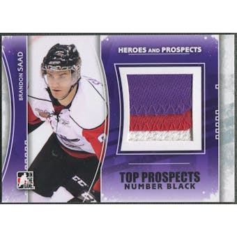 2011/12 ITG Heroes and Prospects #TPM18 Brandon Saad Top Prospects Number Black /6