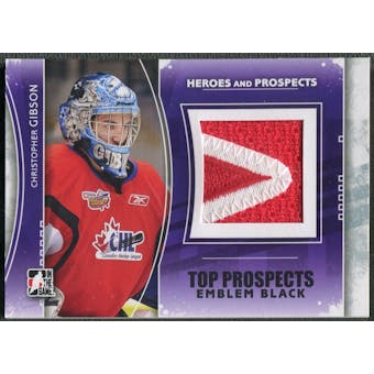 2011/12 ITG Heroes and Prospects #TPM05 Christopher Gibson Top Prospects Emblem Black /6