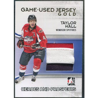 2009/10 ITG Heroes and Prospects #M44 Taylor Hall Game Used Jersey Gold /10
