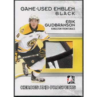 2009/10 ITG Heroes and Prospects #M45 Erik Gudbranson Game Used Emblem Black /6