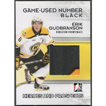 2009/10 ITG Heroes and Prospects #M45 Erik Gudbranson Game Used Number Black /6
