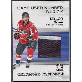 2009/10 ITG Heroes and Prospects #M44 Taylor Hall Game Used Number Black /6