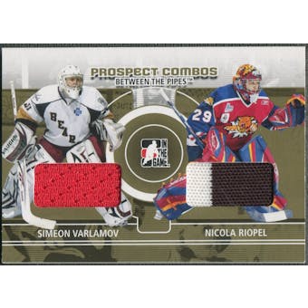 2008/09 Between The Pipes #PC07 Simeon Varlamov & Nicola Riopel Prospect Combos Gold Patch /10