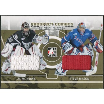 2008/09 Between The Pipes #PC11 Al Montoya & Steve Mason Prospect Combos Gold Patch /10
