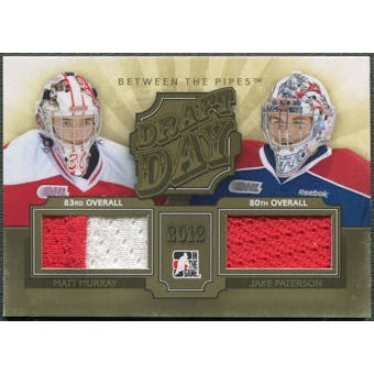 2012/13 Between The Pipes #DD02 Matt Murray & Jake Paterson Draft Day Gold Jersey /10