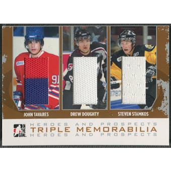 2007/08 ITG Heroes and Prospects #TM03 John Tavares Drew Doughty Steven Stamkos Silver Jersey /20
