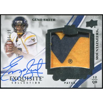 2013 Exquisite Collection #144 Geno Smith Jersey Autograph Serial #65/99