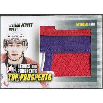 2009/10 ITG Heroes and Prospects #JM11 Evander Kane Top Prospects Game Used Jersey Gold /10
