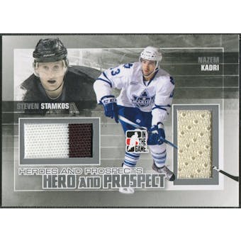 2010/11 ITG Heroes and Prospects #HP04 Nazem Kadri & Steven Stamkos Hero and Prospect Jersey Silver /50