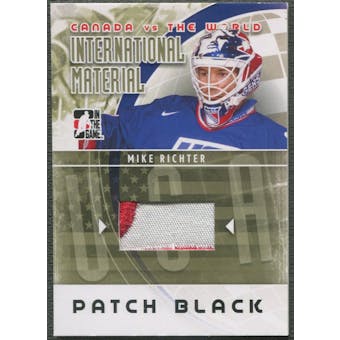 2011/12 ITG Canada vs The World #IM41 Mike Richter International Materials Patch Black /6
