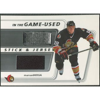 2002/03 ITG Used #SJ48 Marian Hossa Jersey and Stick /75
