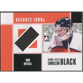 2010/11 ITG Decades 1980s #M58 Ron Hextall Game Used Emblem Black /6