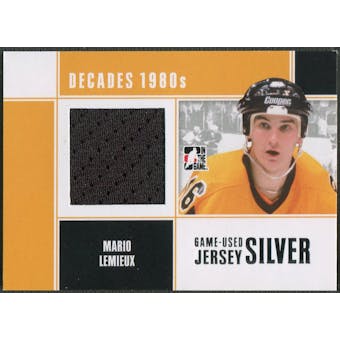 2010/11 ITG Decades 1980s #M68 Mario Lemieux Game Used Jersey Silver /30