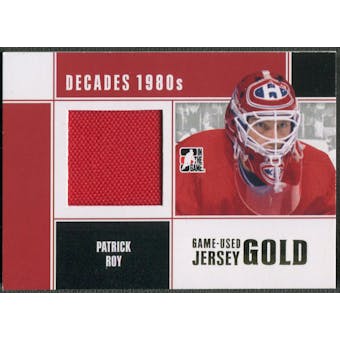 2010/11 ITG Decades 1980s #M70 Patrick Roy Game Used Jersey Gold /10
